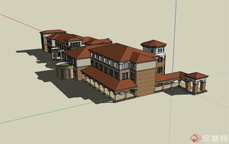 欧式风情商业街的多层建筑设计与SU模型应用探究